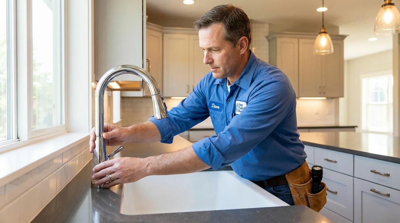 Kitchen faucet installation by Johns Plumbing LLC in Chatham